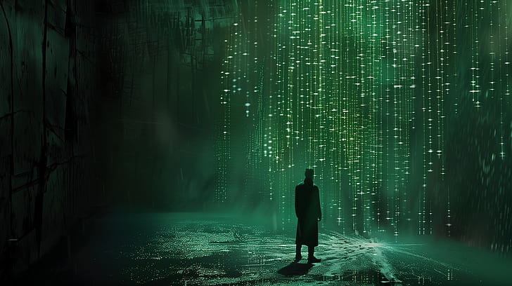 Matrix Code Deluge, The Matrix wallpaper