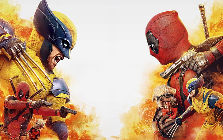 Deadpool vs Wolverine: Epic   Showdown, Deadpool & Wolverine wallpaper