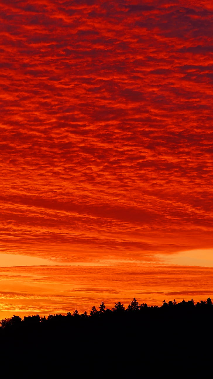 cloud, nature, sunset phone wallpaper