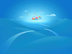 Fedora Minimalism Clouds, fedora, linux, computer wallpaper