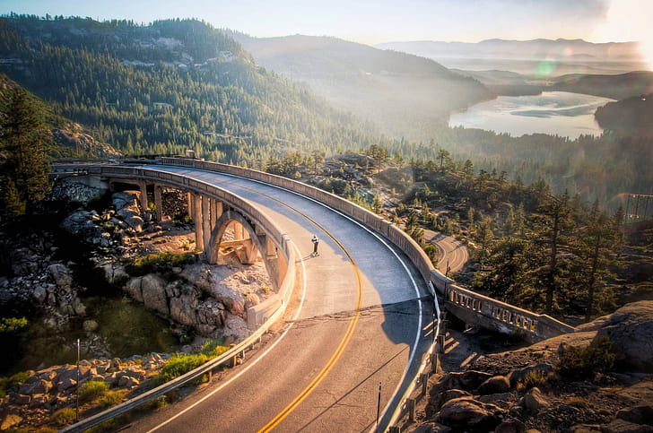 Donner Summit Bridge, Longboarding wallpaper