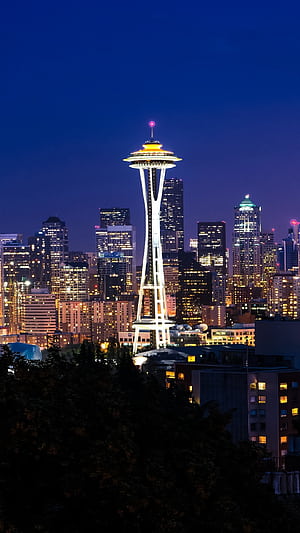 Space Needle, , Seattle, phone wallpaper