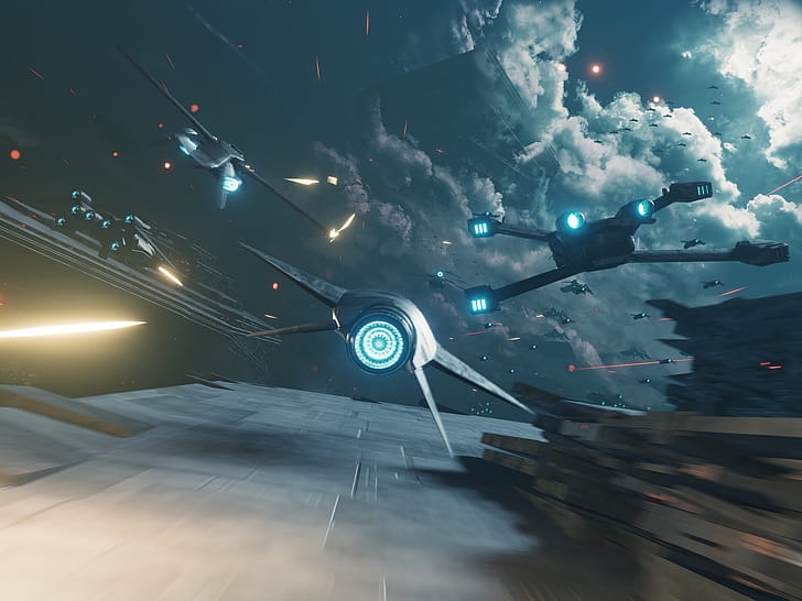 Drone War, Sci Fi, battle wallpaper