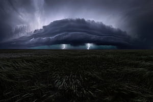 Shelf Clouds , clouds, lightning, nature wallpaper