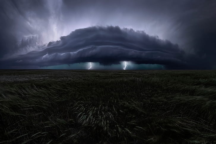 Shelf Clouds , clouds, lightning, nature wallpaper