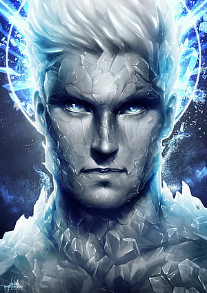 Artwork, Iceman (Marvel) phone wallpaper