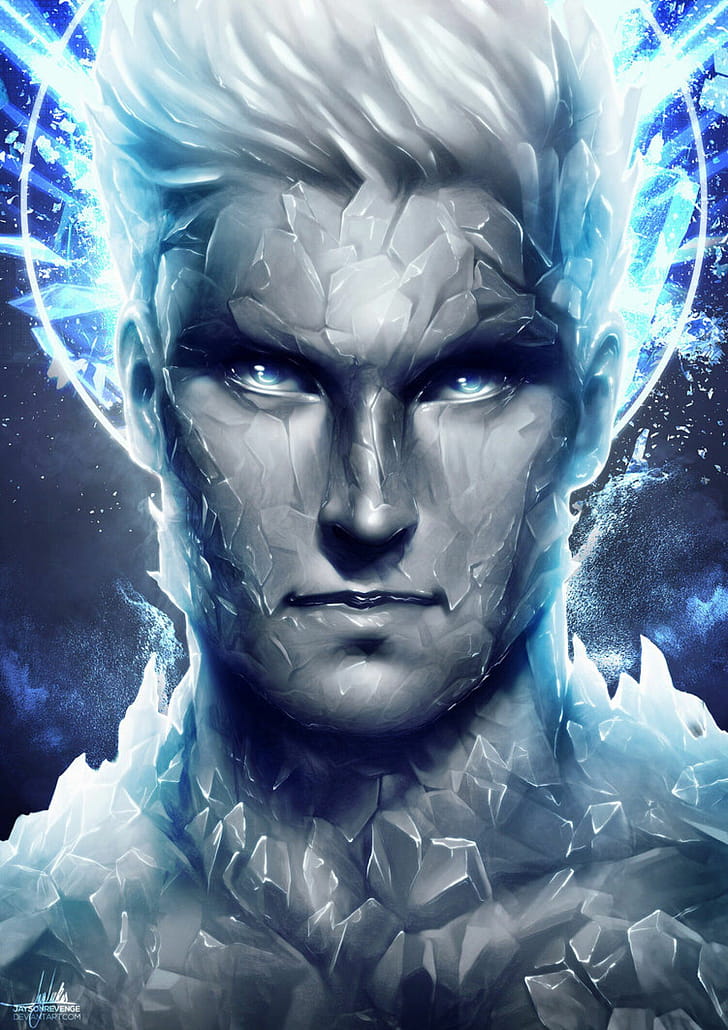 Artwork, Iceman (Marvel) phone wallpaper