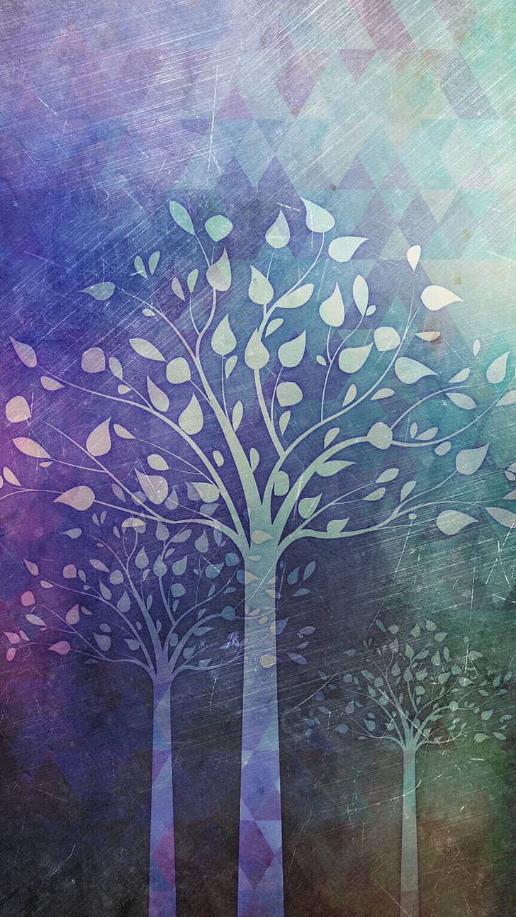 leaf, artistic, tree phone wallpaper
