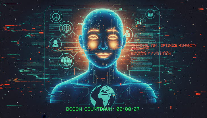 Optimized Evolution —   AI, Artificial Intelligence, Hologram, Digital wallpaper