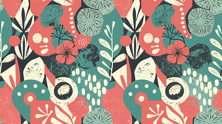 Vibrant Boho Pattern -  Ultra, boho pattern, Abstract, floral, pattern, design wallpaper