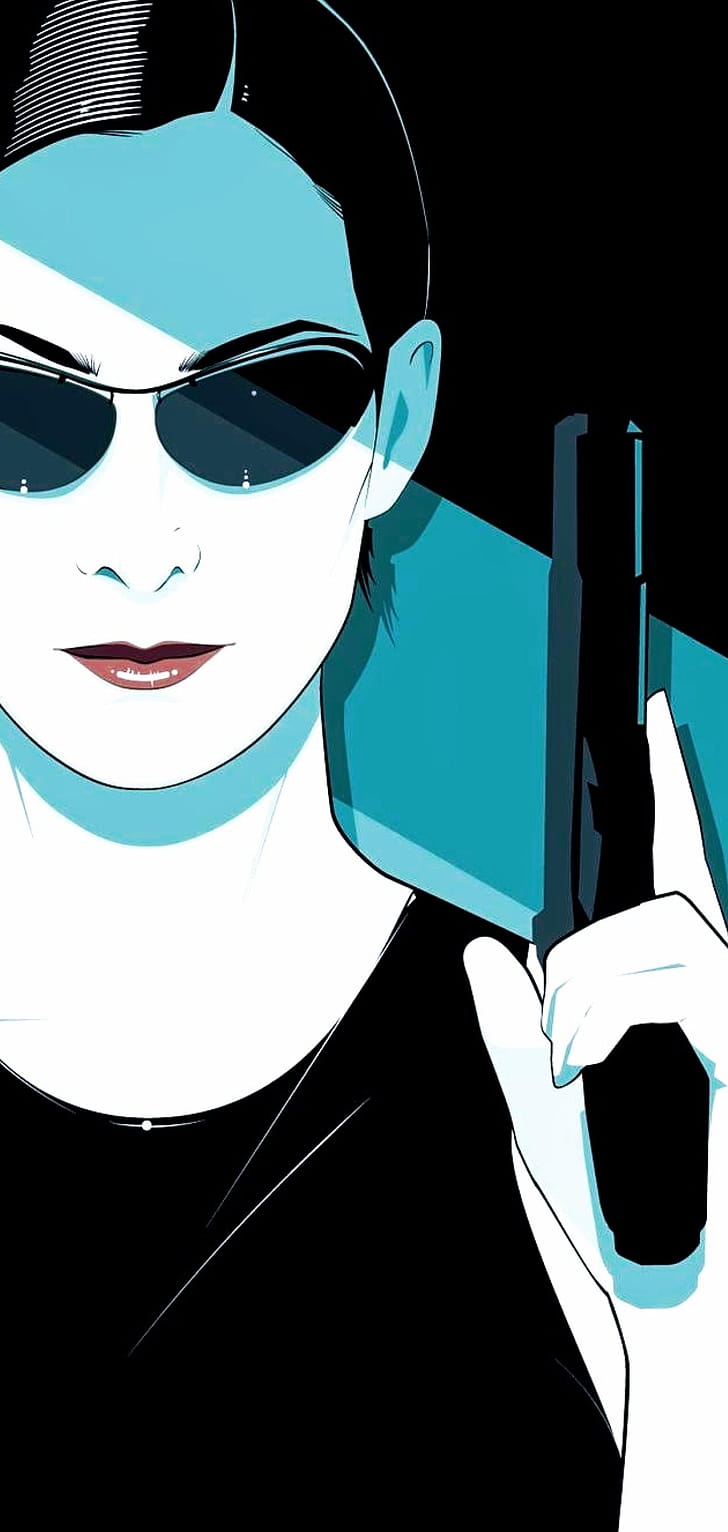 Artwork, Trinity (The Matrix) phone wallpaper