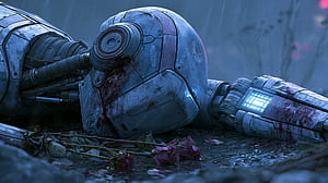 Quad   — Fallen Robot Sentinel, Sci Fi, Android, Cyborg wallpaper