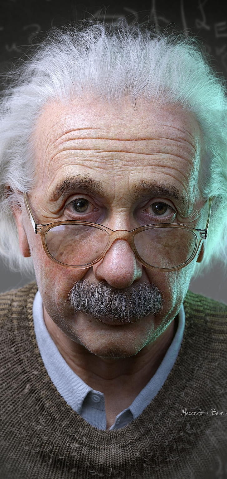Close-up, Einstein phone wallpaper