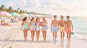 Spring Break Stroll —   Beach wallpaper