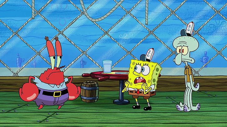 Krabs, Squidward wallpaper