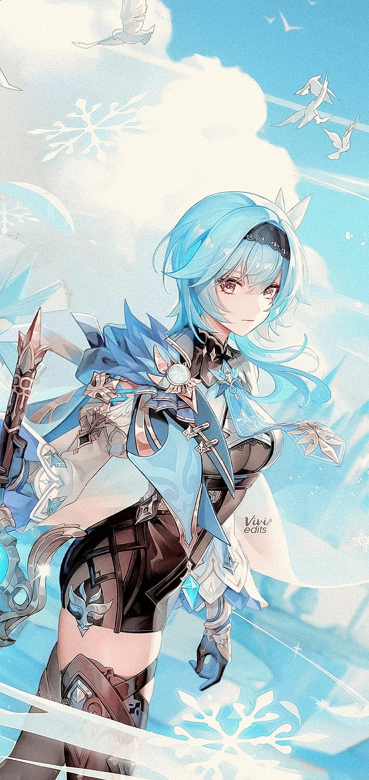 Eula, Genshin Impact phone wallpaper