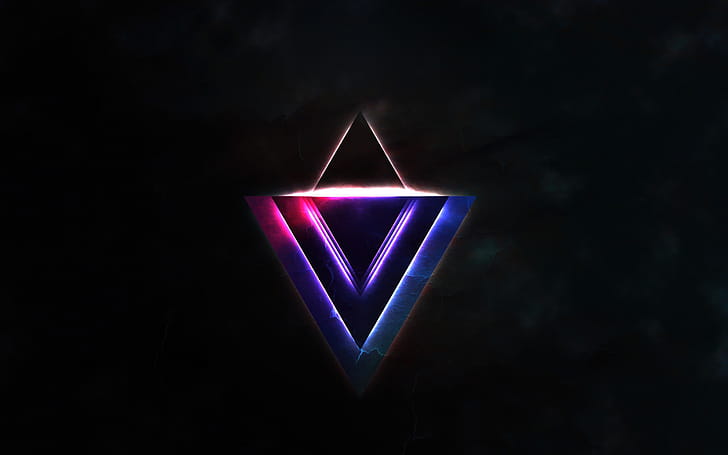 Triangle Dark Shape , triangle, abstract, shape, dark, black wallpaper