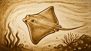 Sandy Glide — Stingray wallpaper