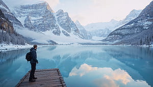 landscape, man wallpaper