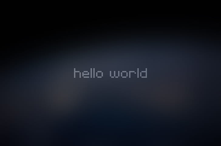 Hello World , computer, programming, minimalism, typography, 8-bit wallpaper