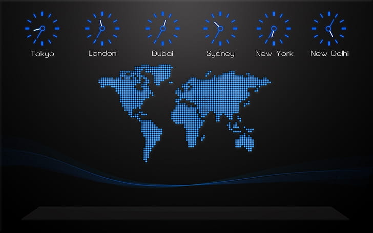 World clock, Clock wallpaper