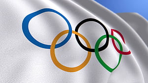 Waving flag animation, Olympics background, Loop effect, Vector illustration wallpaper