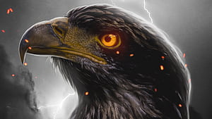 Eagle Orange Eye , eagle, birds wallpaper