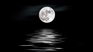 Lunar path, Moonlight wallpaper