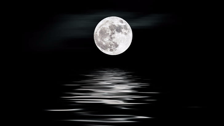 Lunar path, Moonlight wallpaper
