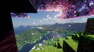 Minecraft far view wallpaper