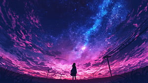 Anime Girl Watching The Scenery, anime-girl, anime, artist, artwork, digital-art, pixiv wallpaper