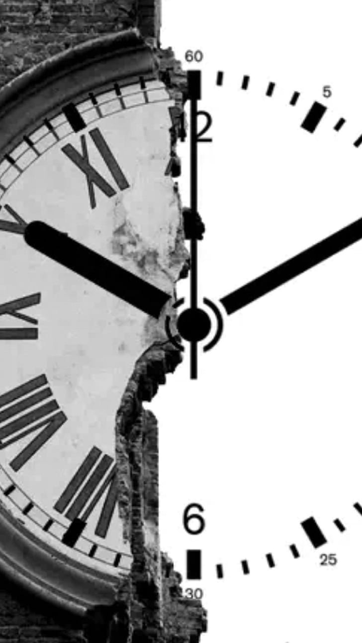 Clock shape, Broken wall, Iphone , Clock phone wallpaper