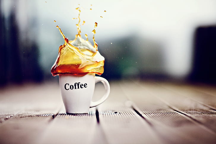 Coffee splash, Cups wallpaper