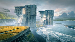 Sci Fi, building wallpaper