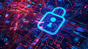 Cybersecurity Lock, technology wallpaper
