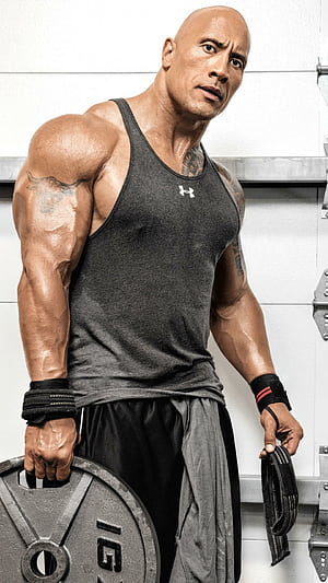 Powerlifting, Dwayne Johnson, Workouts, phone wallpaper