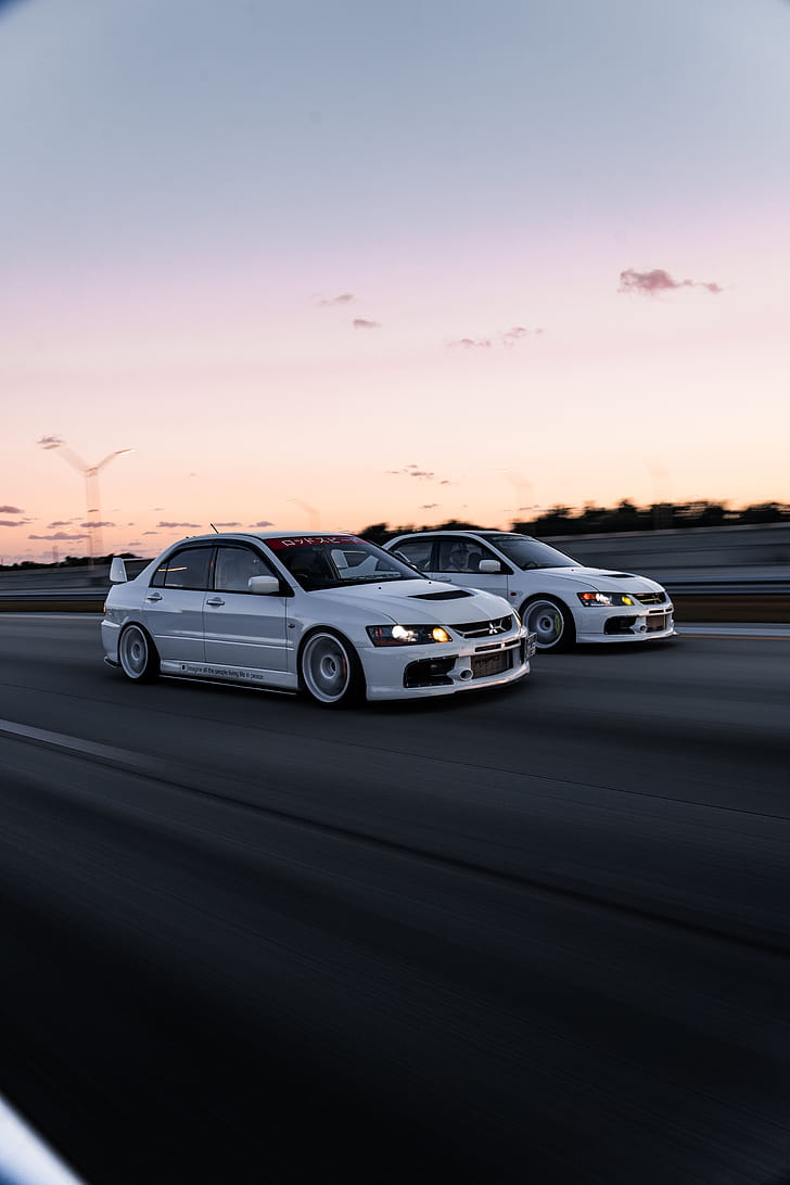 car, Mitsubishi Lancer Evolution IX phone wallpaper