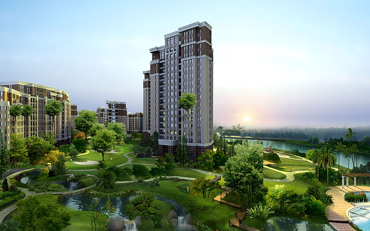 Building, 3D, Design, Artistic, Architecture, Cgi wallpaper
