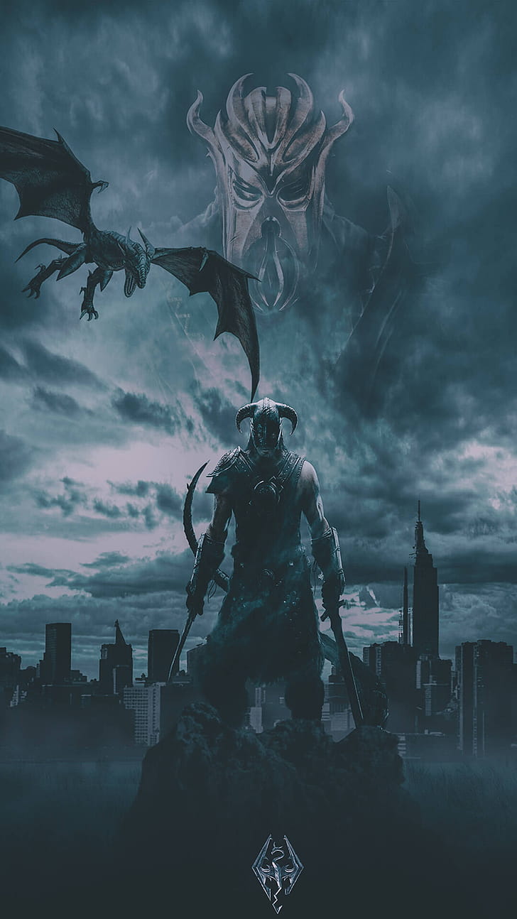 Artwork, The Elder Scrolls phone wallpaper
