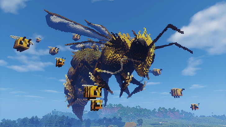 Minecraft, Bees wallpaper