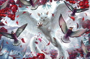 Scatter Owl , owl, artist, artwork, digital-art, deviantart wallpaper