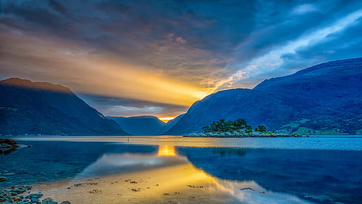 landscape, sunset wallpaper