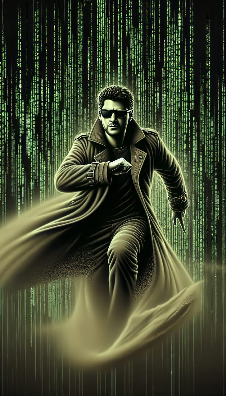 Neo Matrix Code, Sci Fi, digital, futuristic phone wallpaper