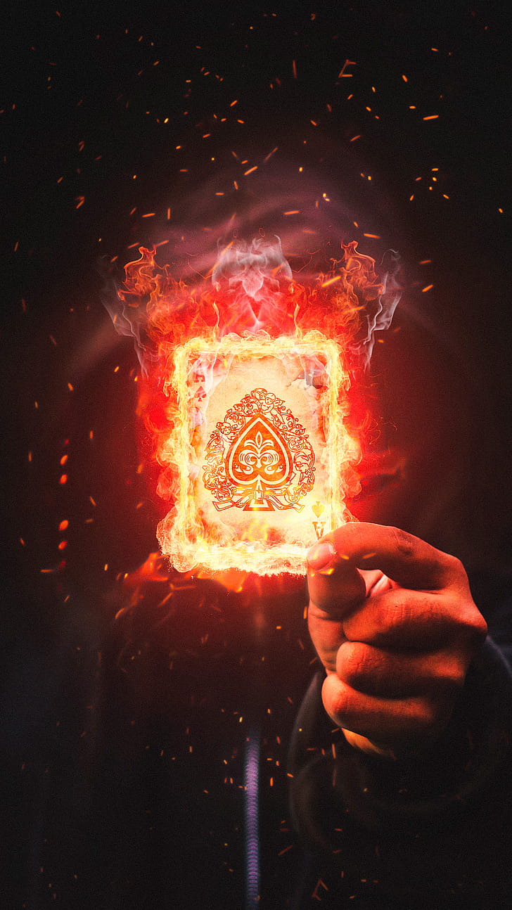 flame, artistic phone wallpaper
