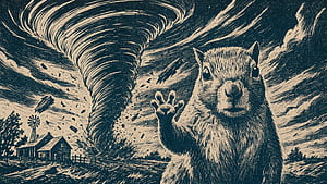 Squirrel, Tornado wallpaper