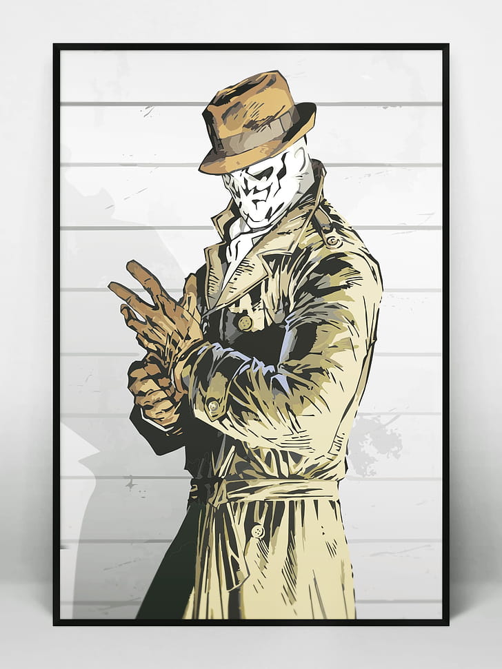 Artwork, Rorschach (Watchmen) phone wallpaper
