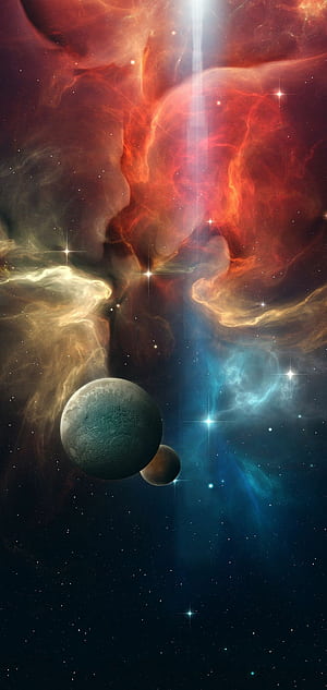 Nebula, Planets phone wallpaper