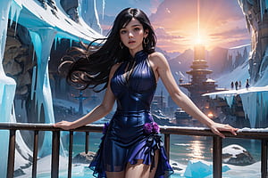 Anime Girl Blue Dress , anime-girl, anime, ai-girls, ai, artist, artwork, digital-art wallpaper