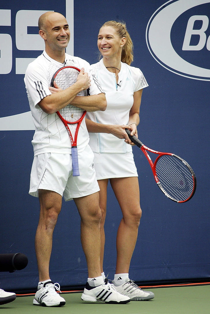 Steffi Graf, Andre Agassi phone wallpaper