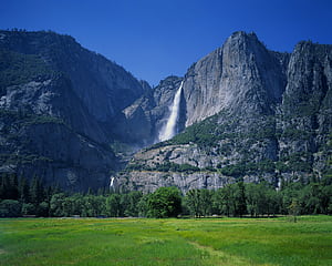 Mountain, Waterfall wallpaper